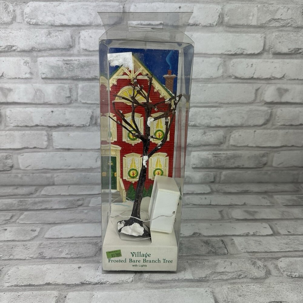 Dept. 56 5243-4 Christmas Snow Village Frosted Bare Branch Tree with Lights
